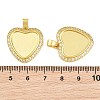 Brass Micro Pave Cubic Zirconia Pendant Cabochon Settings KK-CBA6A75-50A-G-3