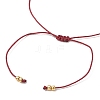 Natural Round Garnet Beads Braided Bead Bracelets for Women BJEW-JB11655-05-4