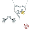925 Sterling Silver Jewelry Sets SJEW-FF0002-07P-1