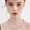 2Pcs 2 Colors Alloy Cable Chain Necklace for Men Women NJEW-AN0001-19-4