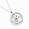 304 Stainless Steel Pendant Necklaces NJEW-O118-23-4
