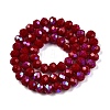 Electroplate Opaque Solid Color Glass Beads Strands EGLA-A044-P8mm-L02-3