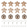  DIY Turtle Earring Making Kit WOOD-TA0001-86-2