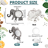 DIY Blank Elephant Tibetan Style Alloy Connector Charms Making Kit DIY-GA0006-81-2