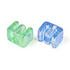UV Plating Transparent Acrylic European Beads OACR-M027-02E-3