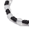 2Pcs Adjustable Nylon Cord Braided Bead Bracelets for Women Men BJEW-JB11430-4