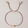 Mother's Day Adjustable Brass Bead Braided Bead Bracelets YE2550-6-1