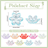 135Pcs 9 Colors Transparent Acrylic Bead Caps OACR-ME0001-28-2