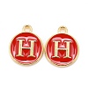 Golden Plated Alloy Enamel Charms X-ENAM-S118-03H-1