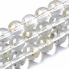 Transparent Spray Painted Glass Bead Strands GLAA-N035-03C-B09-1