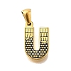 Golden 304 Stainless Steel Pendants STAS-K300-01G-U-1