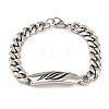 304 Stainless Steel Cuban Link Chain Bracelets for Men Women BJEW-G766-05P-03-4