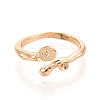 Brass Cuff Ring Settings KK-T076-41G-2