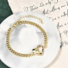 Brass Micro Pave Cubic Zirconia Link Bracelets LS-BJEW-M050-06G-02-1
