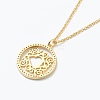 Brass Micro Pave Clear Cubic Zirconia Pendant Necklaces NJEW-E153-01C-3