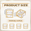 4Pcs Brass Cubic Zirconia Charms ZIRC-LP0001-29-2