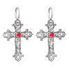 Alloy Cross Hoop Earrings WH-WG98969-01-1