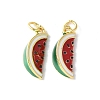 Brass Enamel Pendants X-KK-A252-38G-05-1