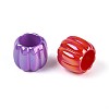Pearlized UV Plating Opaque Acrylic European Beads SACR-T017-64M-2