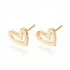 Brass Stud Earrings KK-S348-123-1