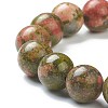 Natural Unakite Beaded Stretch Bracelets BJEW-A117-E-30-3