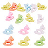10Pcs UV Plating Opaque Acrylic Beads OACR-TA0004-10-2