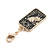 Tarot Alloy Enamel Pendant Decoration HJEW-P021-01A-G-2