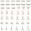   140pcs 14 style Awareness Ribbon Theme Zinc Alloy Pendants FIND-PH0018-24-1