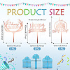 3Pcs 3 Styles Acrylic Cake Toppers FIND-TA0010-38A-3