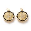 Brass Micro Pave Clear Cubic Zirconia Pendants ZIRC-K086-13G-1