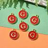 Golden Plated Alloy Enamel Charms ENAM-S118-03G-5