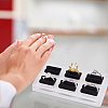 6 Slot Rectangle Acrylic Finger Ring Display Stands AJEW-WH0165-18-5