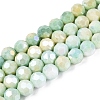 Anti-Tarnish Electroplate Glass Beads Strands EGLA-ZX010-8mm-12-1