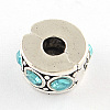 Brass Rhinestone European Clasps KK-N291-01AS-02-1