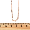 Brass Figaro Chains Necklaces for Women NJEW-D302-29RG-5
