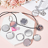 100Pcs 2 Styles Iron Pendant Cabochon Settings FIND-DR0001-44-4