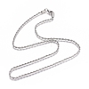 Unisex 304 Stainless Steel Rope Chain Necklaces STAS-D0002-33P-1