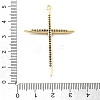 Brass Micro Pave Clear Cubic Zirconia Pendants KK-L228-01G-03-3