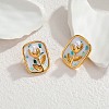 304 Stainless Steel Stud Earrings for Women EJEW-A164-04A-G-1