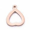 PVD Vacuum Plating 304 Stainless Steel Open Heart Charms LS-STAS-G215-14RG-2