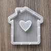 DIY House with Heart Pattern Candle Silicone Molds DIY-G113-05D-3