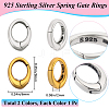 Beebeecraft 2Pcs 925 Sterling Silver Spring Gate Rings STER-BBC0006-41A-2