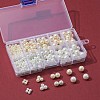428Pcs 8 Style Glass Pearl Beads Strands HY-FS0001-08-5