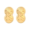 Peanut 304 Stainless Steel Ear Studs EJEW-L290-032G-1