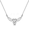 925 Sterling Silver Pendant Necklaces NJEW-L179-01P-1