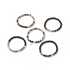 5Pcs 5 Style Natural Mixed Gemstone Round Beaded Stretch Bracelets Set BJEW-JB08829-4