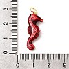 Brass Enamel Sea Animals Pendants KK-I378-14G-C-4