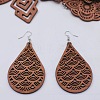 Alloy Wood Dangle Earrings FS-WG0BF85-01-1