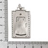 Brass Micro Pave Cubic Zirconia Pendants with Enamel KK-H458-01P-19-3