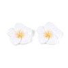 Plumeria Flower Opaque Resin Cabochons CRES-T025-30A-02-1